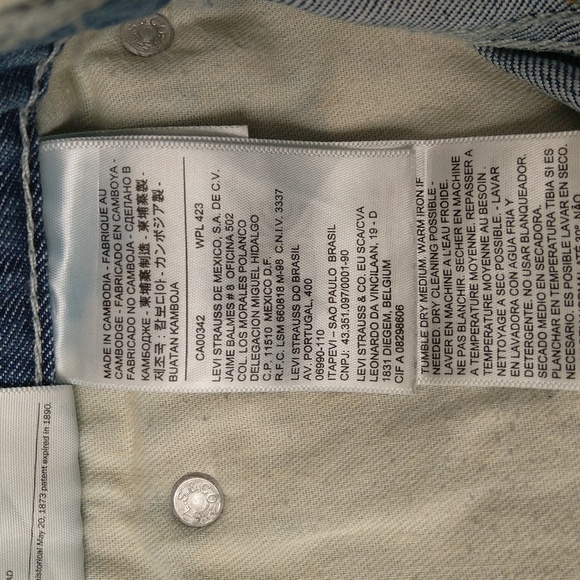 Levi's 511 men's classic slim fit Denim blue jeans 32×32 Mid rise straight leg - Picture 10 of 16